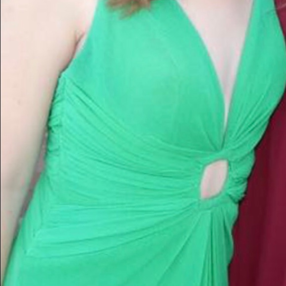 Long green formal dress